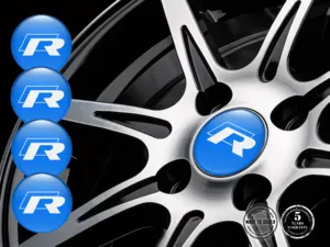 VW Rim Stickers Style Stylish Domed Logos